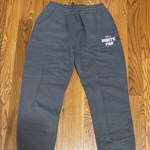 Gray White Fox Sweatpants